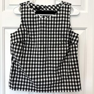 Talbots Black and White Gingham Sleeveless Top - 4P
